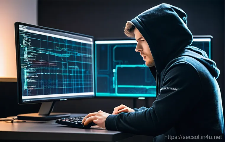 보안 컨설팅 실무에서 자주 사용하는 툴 - **Cyber Threat Scout: Nessus in Action**
    A highly skilled cybersecurity consultant, wearing a sl...